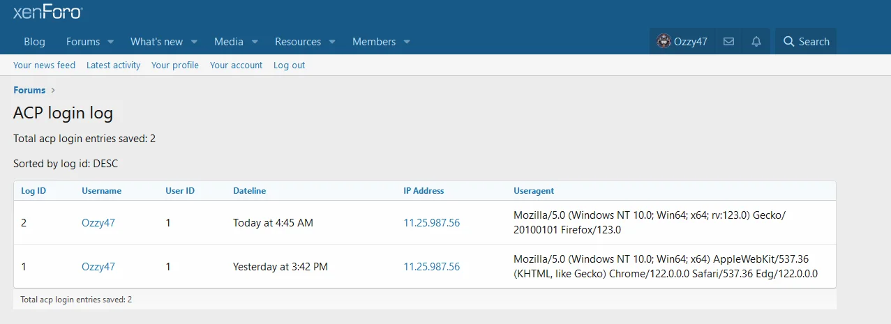 [g-help.net] [OzzModz] ACP Login Log